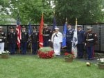 The Honor Guard in front of the Vietman Traveling Wall