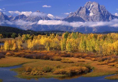 Mountains Fumegos - water, mountains, field, fumegos