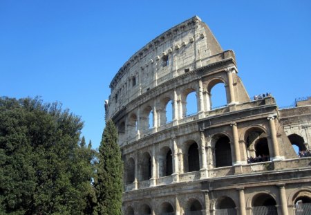 The Colosseum in Rome - architecture, sky, ancient, history