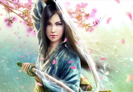 Samurai Girl - anime, beautiful, girl, samurai, japanese