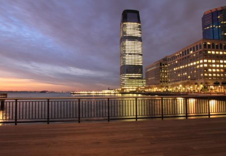 City View - water, cities, sky, bridge