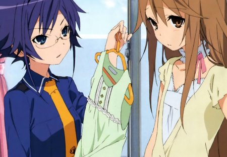 Ookami-san - girls, clothing, anime, windows