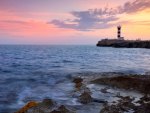 beautiful lighthouse at sunset