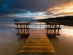 wooden pier in varmland sweeden