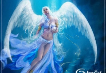 Gabriel - heaven, fantasy, angel, beautiful