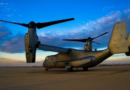 V-22 Osprey - airplane, boeing, military, helicopter, osprey, bell, plane, v22, v-22