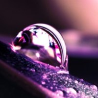 Purple Water Drop