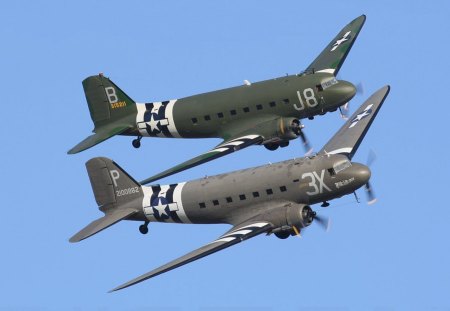 Douglas C-47A Skytrain DC-3 - 3, c47a, skytrain, dc, cargo, douglas