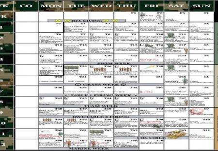 This is the most current Recruiting Training Matrix Ladies! ENJOY!! - usmc, marine corps, marines, recon