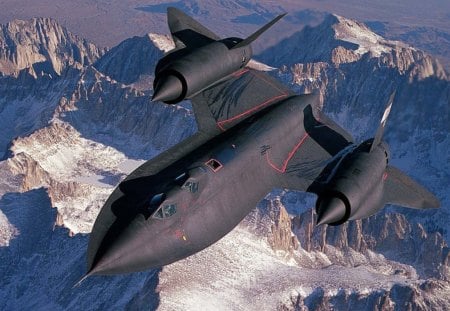 SR-71A Blackbird - flying, 71a, jet, sr, blackbird, plane