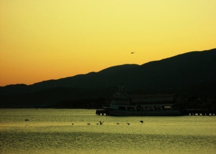 sunset - sea, turkey, sunset, aegean