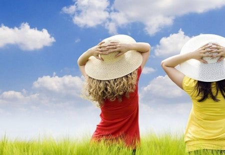 summer - cereal, girls, summer, hats