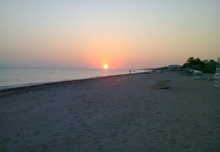 Sunrise in Progreso, Mexico - sunrise, oceans, yucatan, beaches