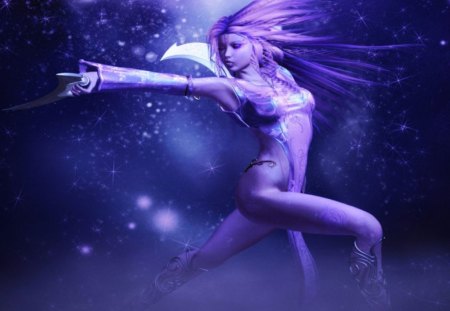 Cat - beauty, fantasy, magic, purple