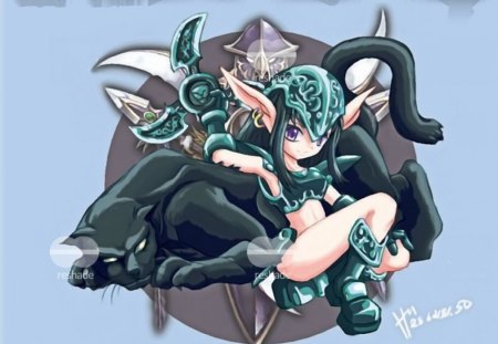 Moon Rider - moon rider, night elf, luna, warcraft anime