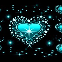 Blue Diamond Hearts