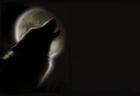 Wolf - moon, wolf, wolves, fantasy