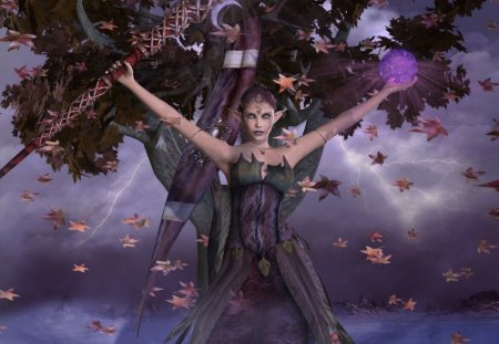 Pretty Forest Fairy - pretty, fairy, fantasy, forest