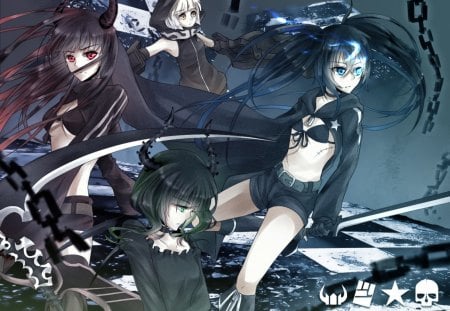 Black Gold Saw, STRength, Black Rock Shooter, Dead Master - black, strength, shooter, dead, gold