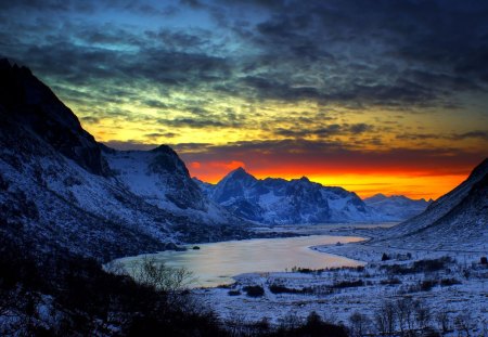 THE EXQUISITENESS of NATURE - winter, lake, sunset, mountain