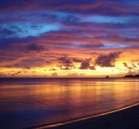 Colourful End By The Beach.