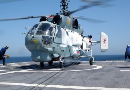 Russian Navy - military, helicopter, ocean, people