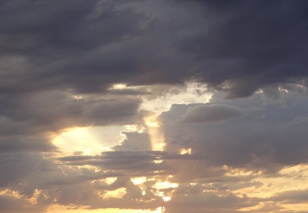 Cloudy Sky - sky, morning, sunlight, clouds