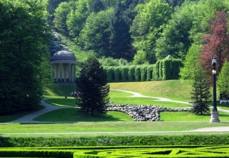 Park - grass, trees, nature, park