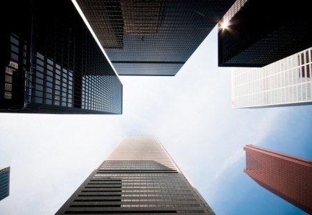 Skyscrapers - skyscrapers, sky, architecture, tall