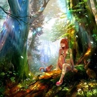 ANIME GIRL in FOREST