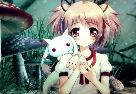 Anime Girl - anime, anime girl, forest, magic