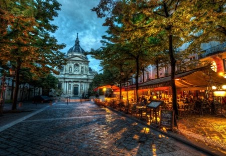 The Sorbonne Paris - sorbonne, trees, paris, grounds, building