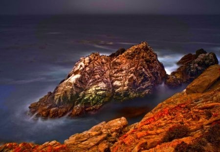 pinnacle cove seashore hdr - rocks, sea, hdr, shore