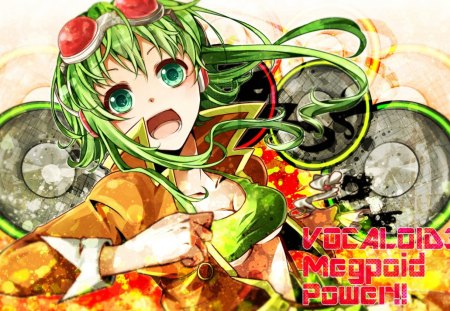 GUMI - gumi, megpoid, goggles, vocaloid, green hair