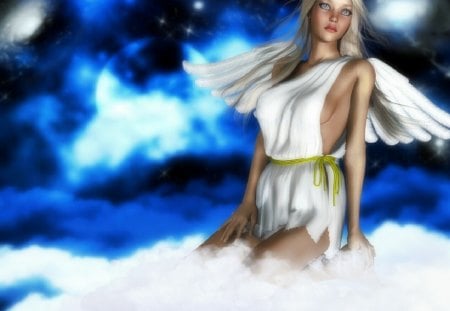 Fairy Rest - fairy, fantasy, cloud, heaven