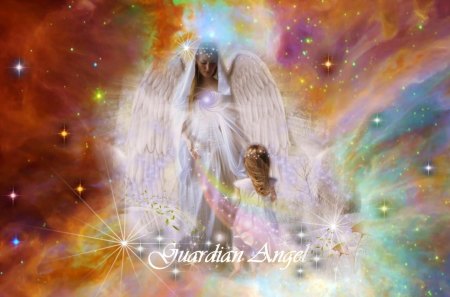 Guardian-Angel II - heaven, spiritual, angel, rainbow