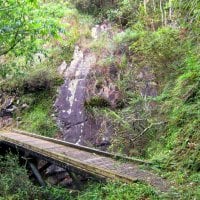 Wooden bridge in the Mountain