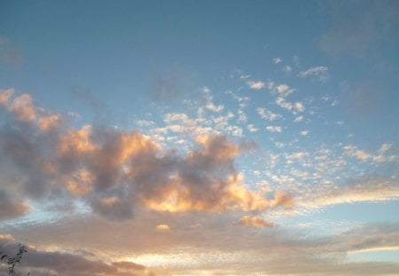 Glorious sky - winter, sky, sunset, clouds