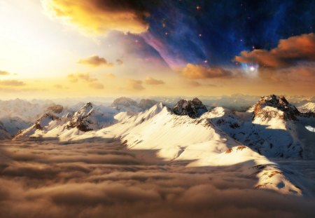 Realm Of GODs - nature, sky, sun, mount, god, realm