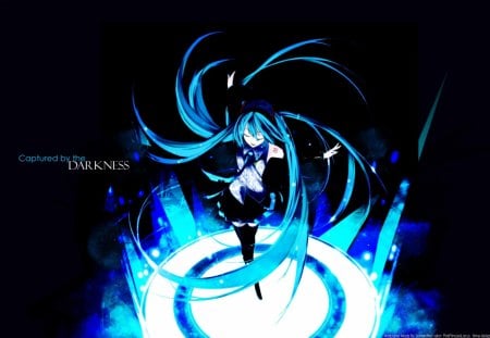 Hatsune Miku - dark, vocaloid, miku, black