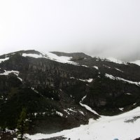 Snow in July Banff Alberta