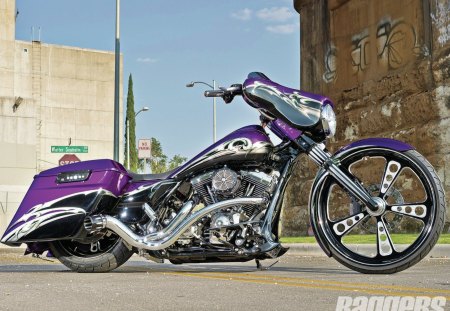 Purple Po-Po - hd, purple, bike, chrome