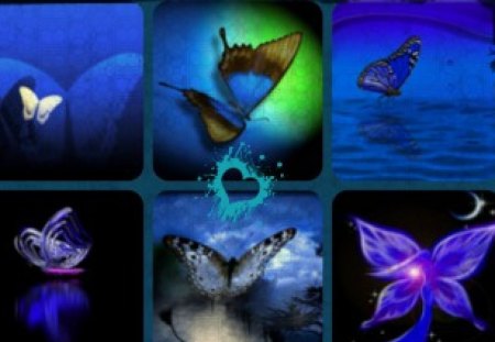 Butterfly Blue From Me To You !!!! - love, collage, animals, butterflies