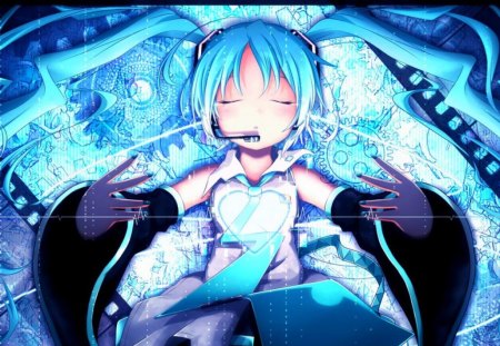 Miku's Heart... :) - vocaloid, heart, miku, blue, girl, cute, hatsune, crying