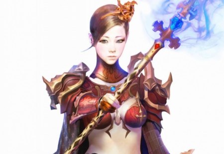 Fantasy Warrior Girl - girl, fantasy, cg, warrior