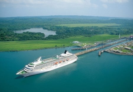 Exiting The Panama Canal. - nice, of, a, very