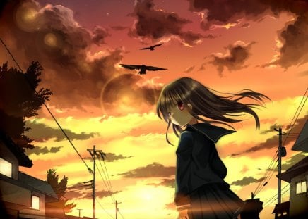 BaldrSky Wall - beauty, girl, wall, anime, new