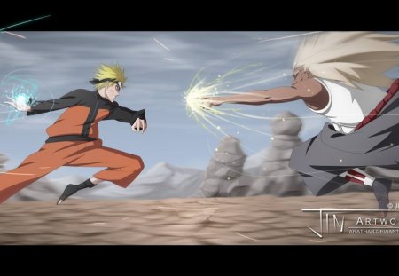 Naruto vs Raikage - war, raikage, confrot, naruto