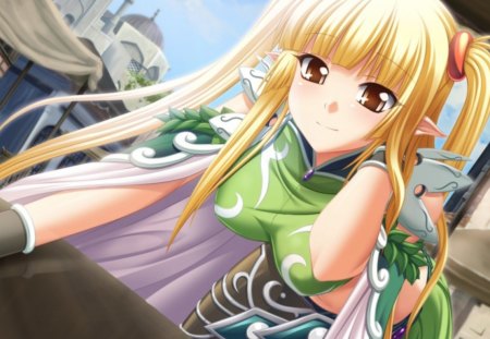 Cute Elves - elf, girl, game, cute, cg, blonde