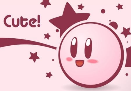 Cute! - cute, stars, puffball, video games, pink, kirby, other